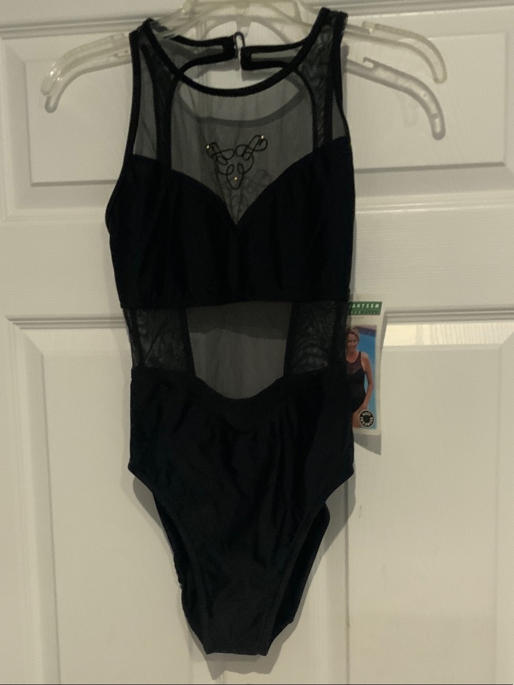 Women’s Black Mesh One-Piece Swimsuit - Jantzen
